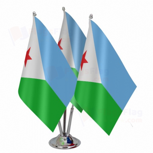Djibouti Triple Table Flag