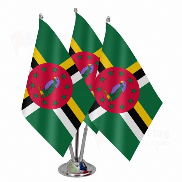 Dominica Triple Table Flag