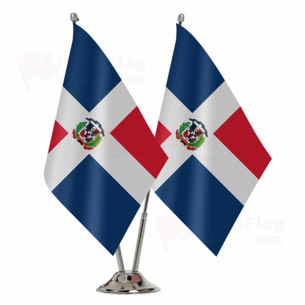 Dominican Republic 2 Table Flags