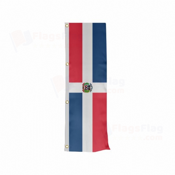 Dominican Republic Vertically Raised Flags