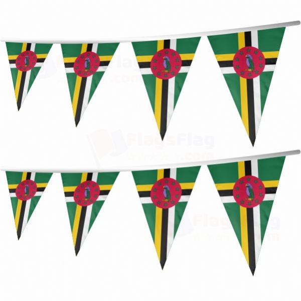 Dominika Stringed Triangle Flag