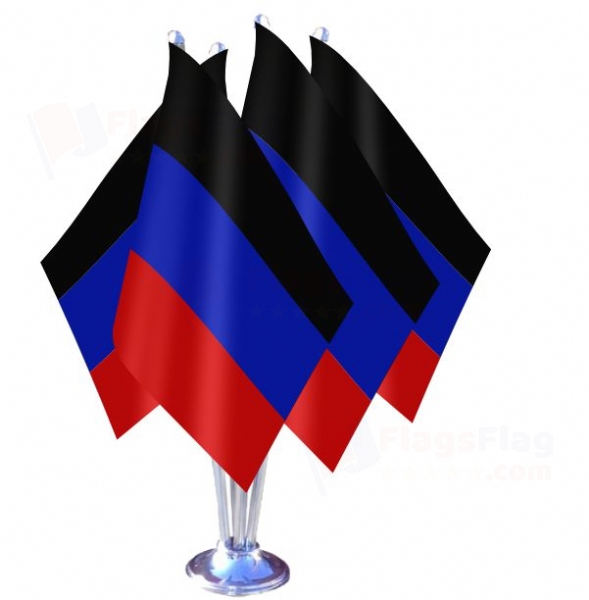 Donetsk People's Republic Quadruple Table Flag