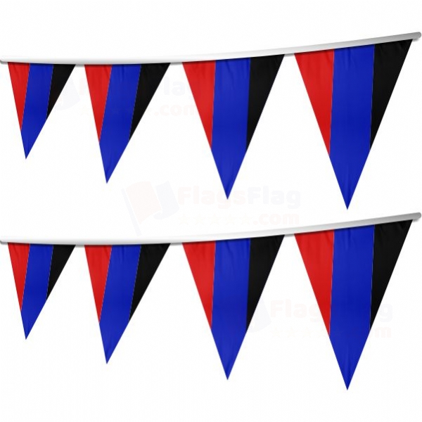 Donetsk People's Republic Stringed Triangle Flag