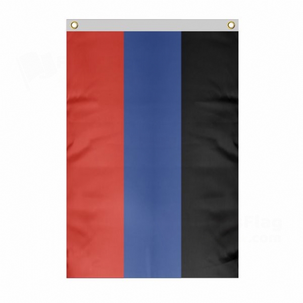 Donetsk Peoples Republic Large Size Flag Hanging on Building