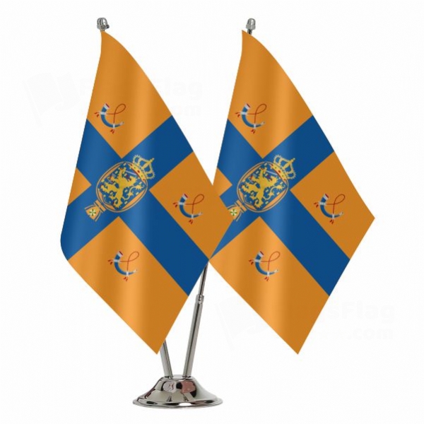 Dutch Royal Family 2 Table Flags