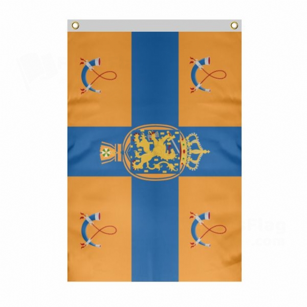 Dutch Royal Family Large Size Flag Hanging on Building