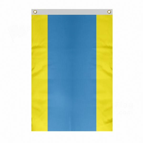 Dzierzoniowski Large Size Flag Hanging on Building