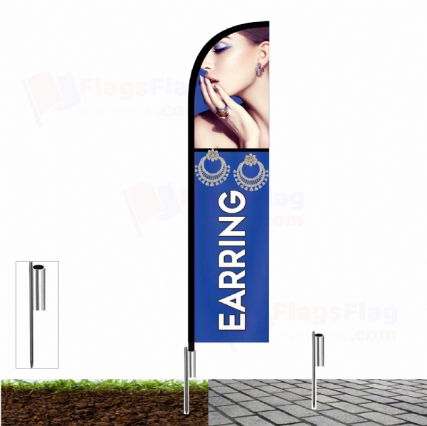 Earring Beach Flag and Sail Flag