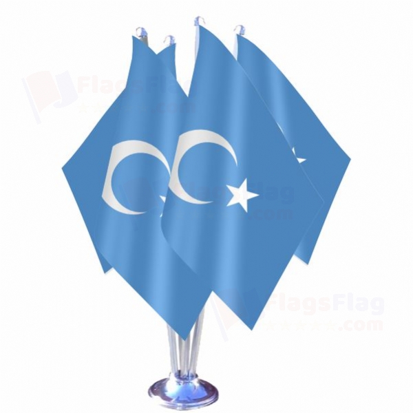East Turkestan Quadruple Table Flag