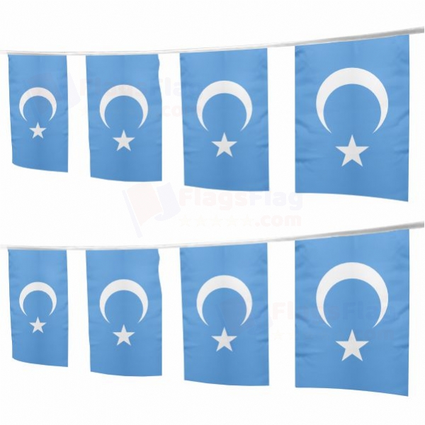 East Turkestan Square String Flags