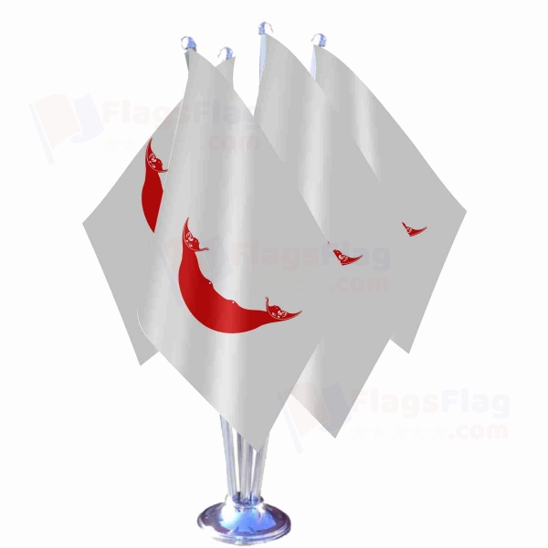 Easter Island Quadruple Table Flag