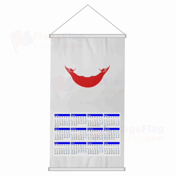 Easter Island Woven Fabric Digital Printing Calendar
