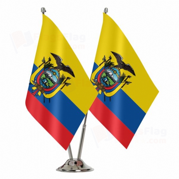 Ecuador 2 Table Flags
