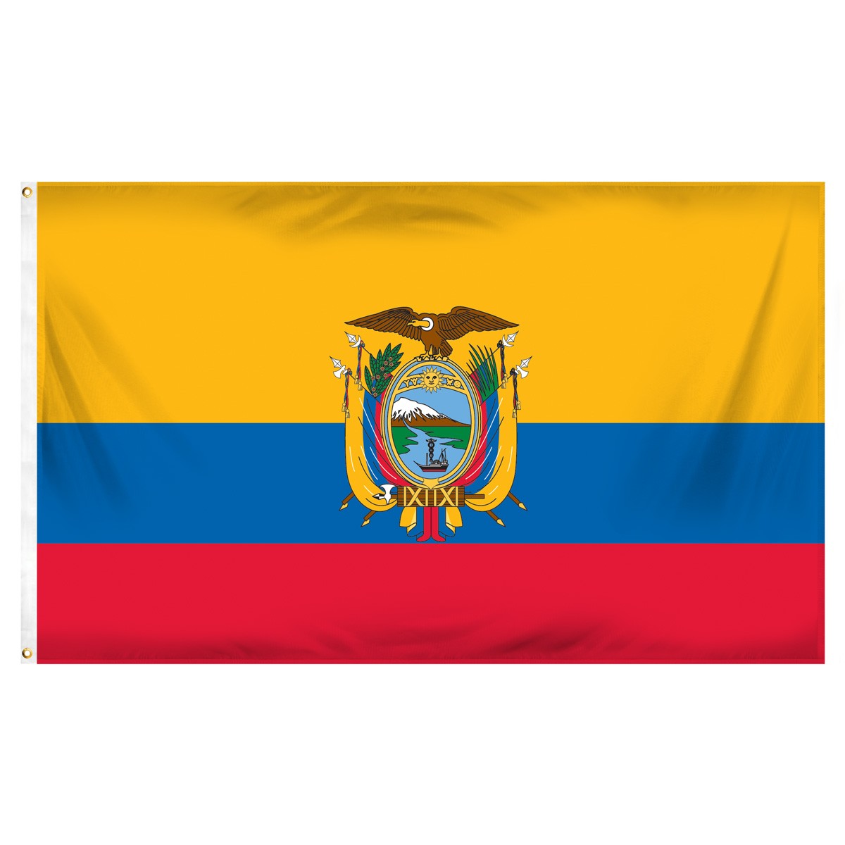 Ecuador Horizontal Streamers and Flags