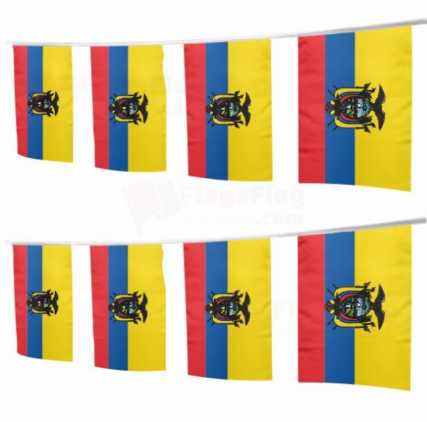 Ecuador Square String Flags