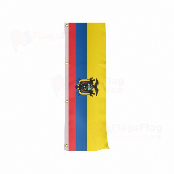 Ecuador Vertically Raised Flags