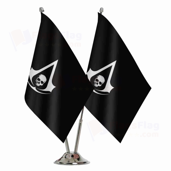 Edward Kenway Jolly Roger 2 Table Flags