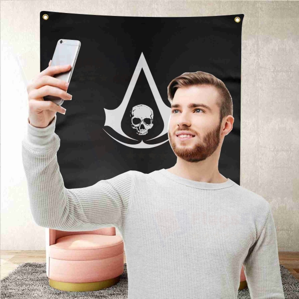 Edward Kenway Jolly Roger Background Selfie Shooting Landscapes