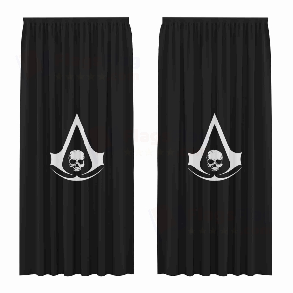 Edward Kenway Jolly Roger Digital Printed Curtains