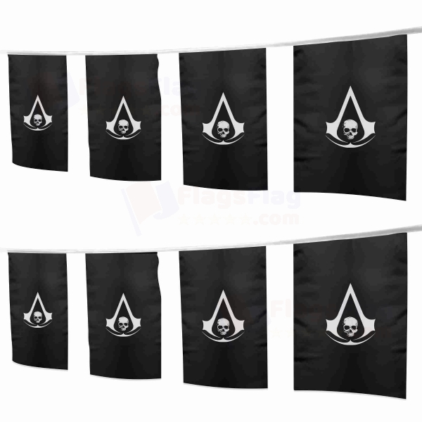 Edward Kenway Jolly Roger Square String Flags