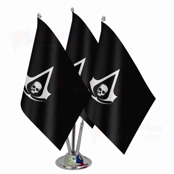 Edward Kenway Jolly Roger Triple Table Flag