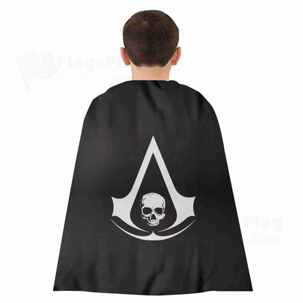 Edward Kenway Jolly Roger Woven Fabric Cloak Digital Printing