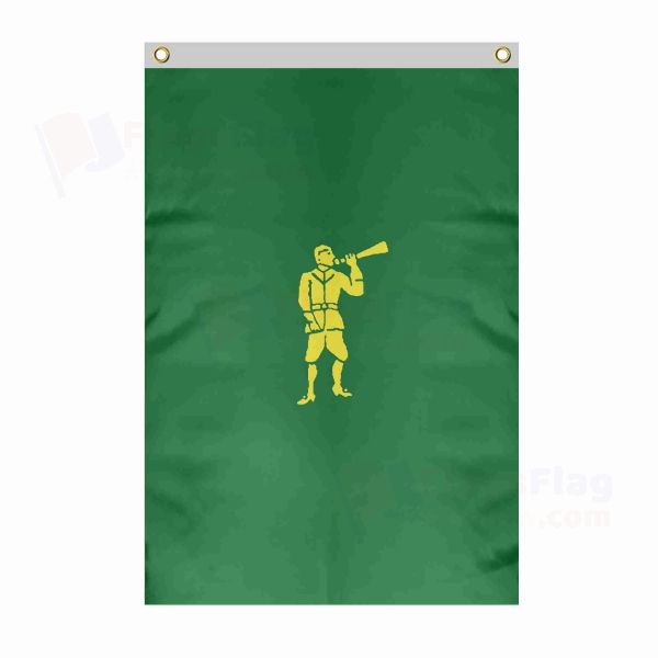 Edward Low The Green Trumpeter Large Size Flag Hanging on Building