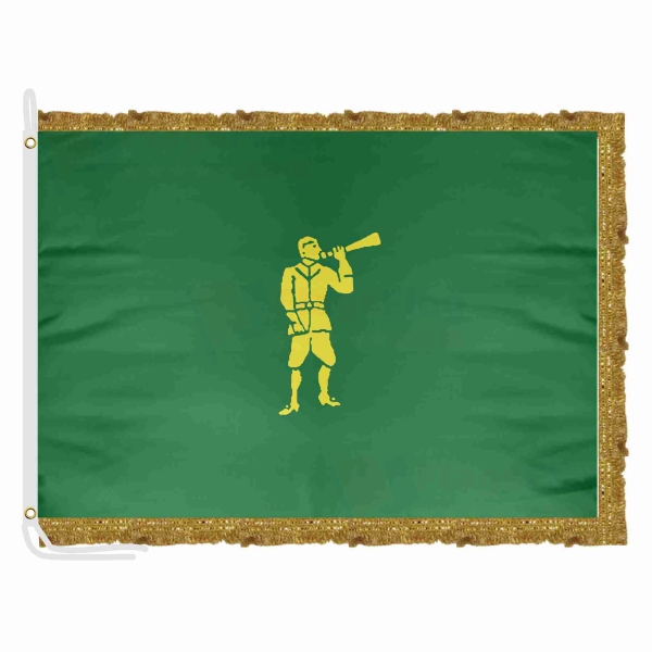 Edward Low The Green Trumpeter Satin Office Flag