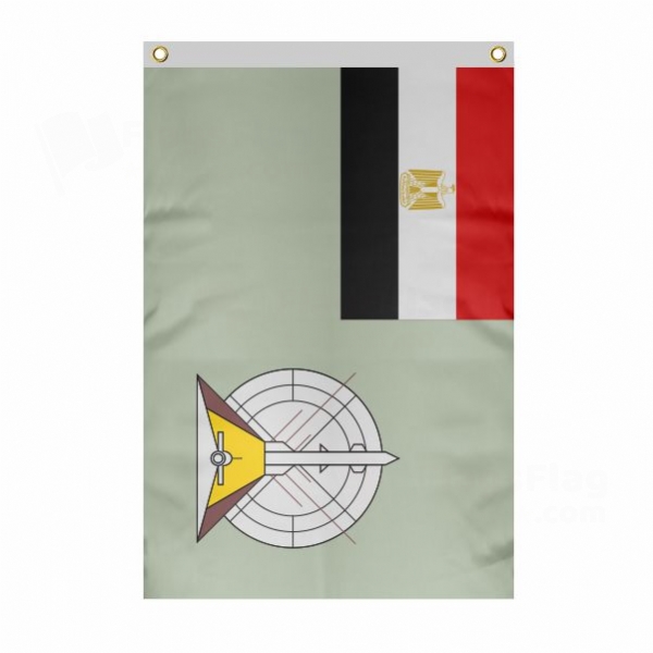 Egyptian Air Defense Command Large Size Flag Hanging on Building