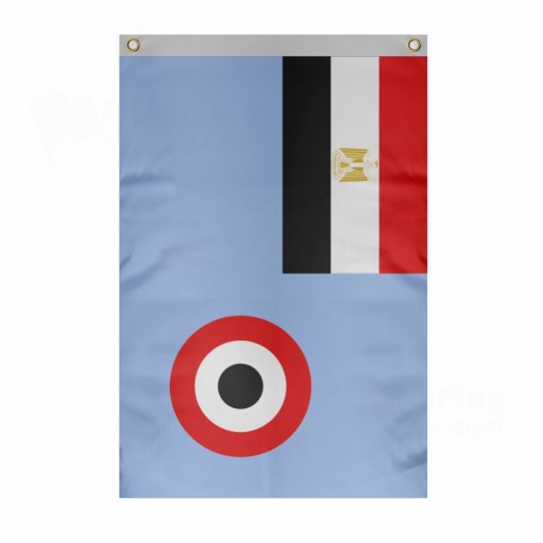 Egyptian Air Force Large Size Flag Hanging on Building