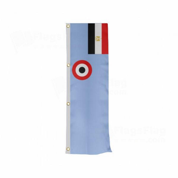 Egyptian Air Force Vertically Raised Flags