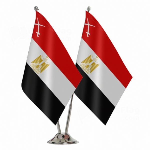 Egyptian Army 2 Table Flags