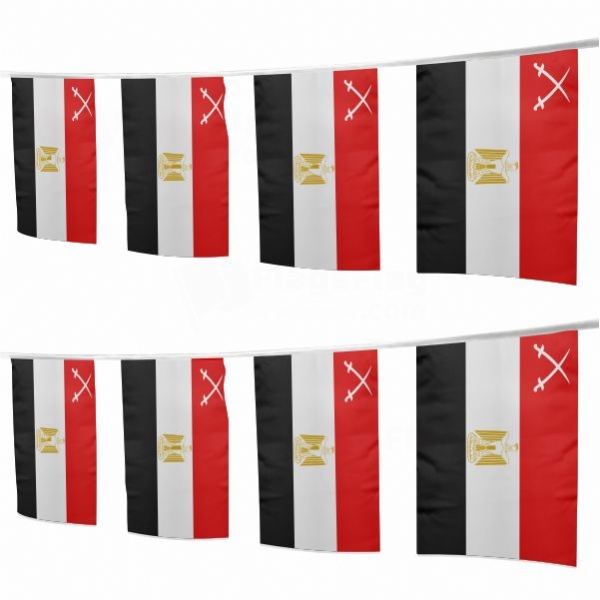 Egyptian Army Square String Flags
