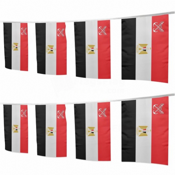 Egyptian Navy Square String Flags