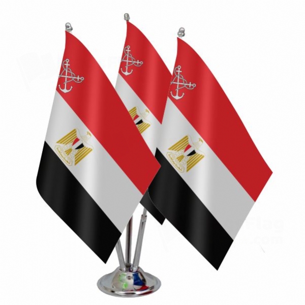 Egyptian Navy Triple Table Flag