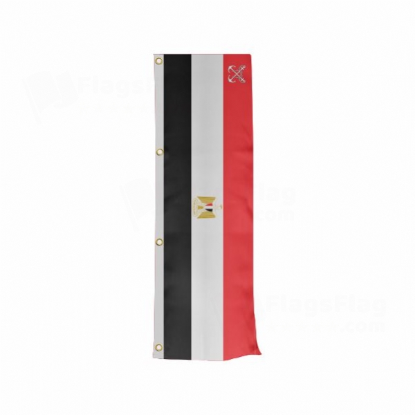 Egyptian Navy Vertically Raised Flags