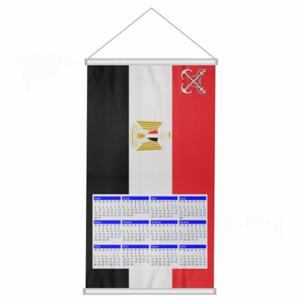 Egyptian Navy Woven Fabric Digital Printing Calendar