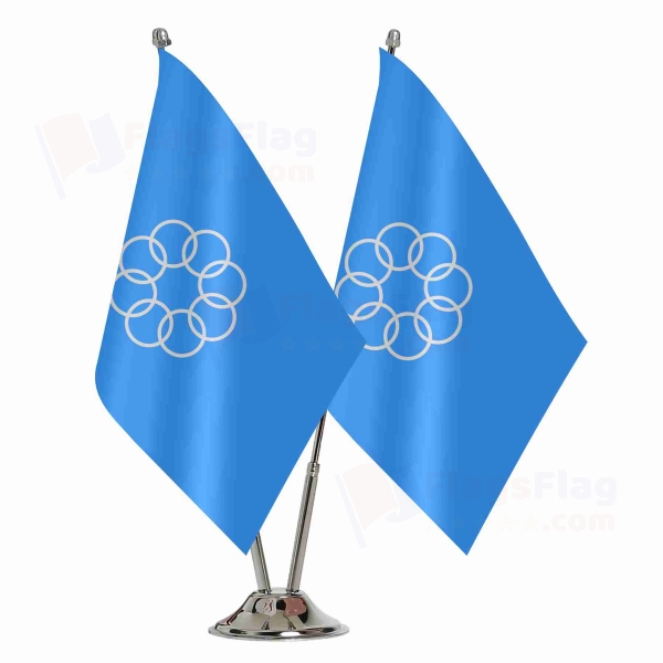 Eight Ringed 2 Table Flags