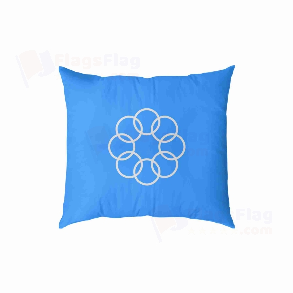 Eight Ringed Digital Printed Pillow Cover