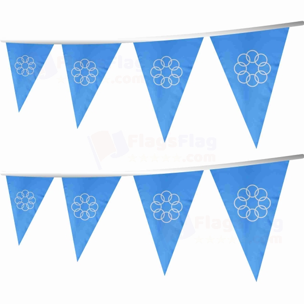 Eight Ringed Stringed Triangle Flag