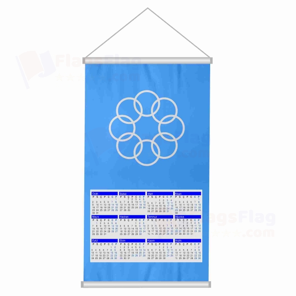 Eight Ringed Woven Fabric Digital Printing Calendar