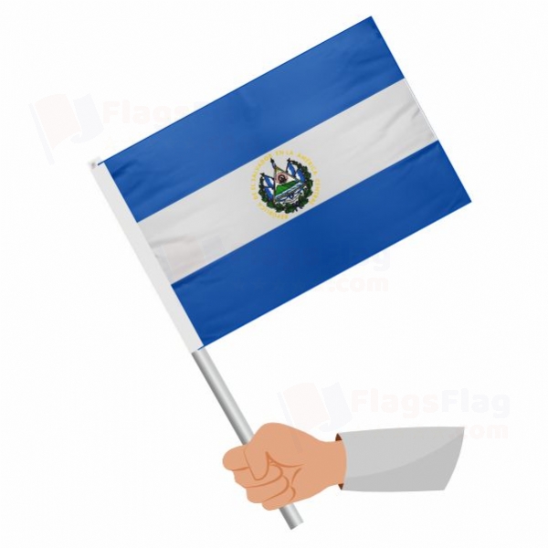 El Salvador Stick Flag