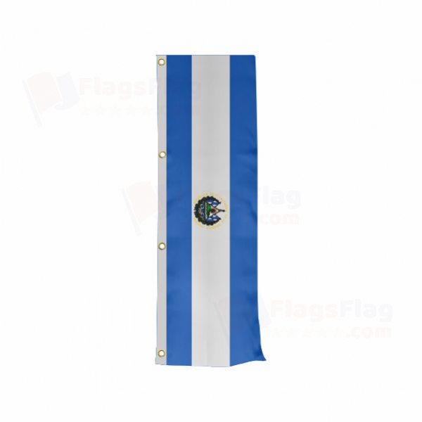 El Salvador Vertically Raised Flags