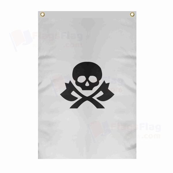 Emblem Of The Grieth Pirates Fire Emblem Large Size Flag Hanging on Building