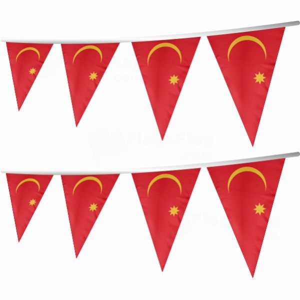 Emirate Of Jabal Shammar Stringed Triangle Flag