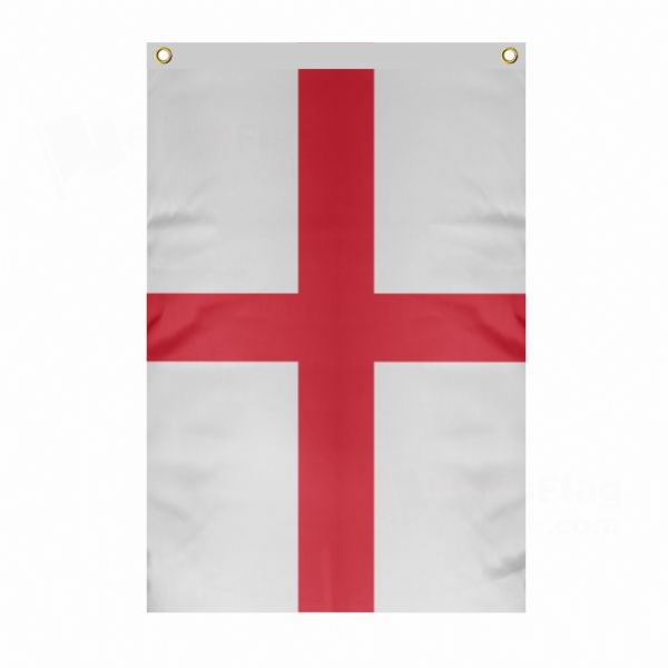 England Large Size Flag Hanging on Building