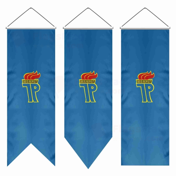 Ernst Thalmann Pioneer Organisation Swallowtail Flags