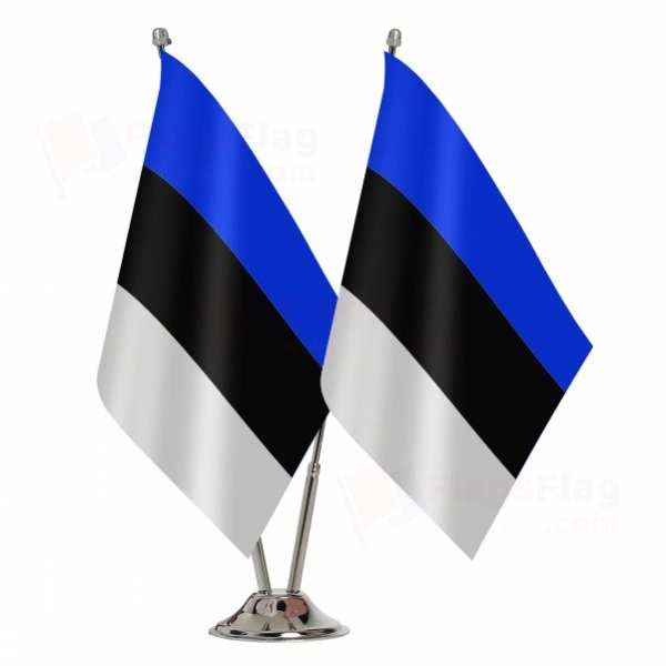 Estonia 2 Table Flags