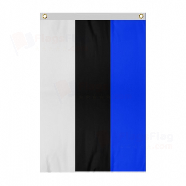 Estonia Large Size Flag Hanging on Building