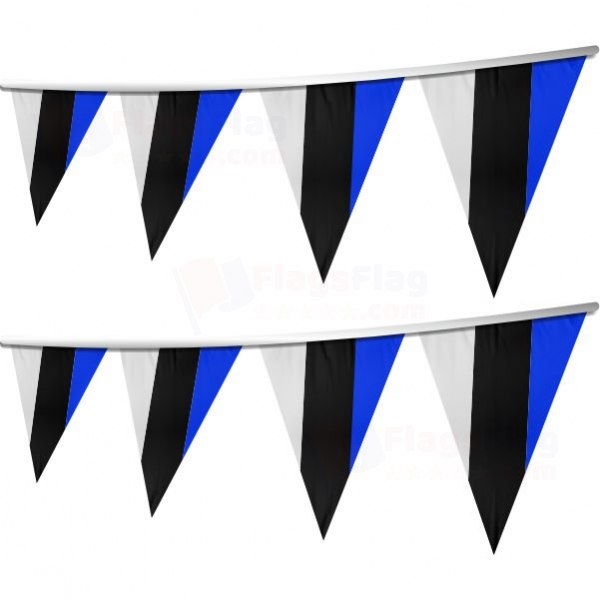 Estonia Stringed Triangle Flag